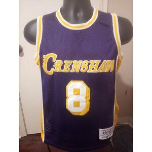 Kobe Bryant #8 Crenshaw Headgear Mens XS Yellow Purple Basketball Jersey NBA